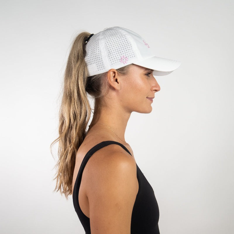 Vimhue Pickleball Logo Hat - White/Pink