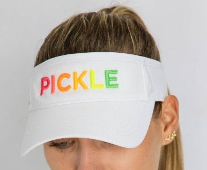 Vimhue Pickleball Puff Logo Visor - White/Multi