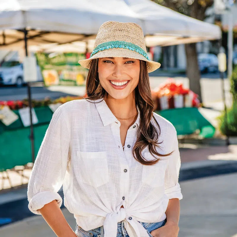 Wallaroo Tahiti Trilby Hat - Turquoise