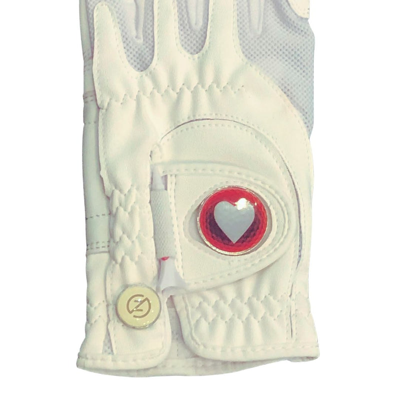 Zero Friction Golf Glove w/Magnet - White