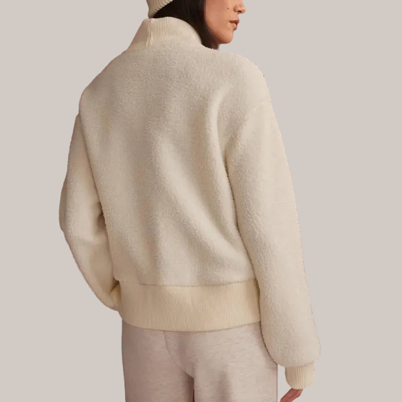 Varley Mumford Zip Fleece - Egret