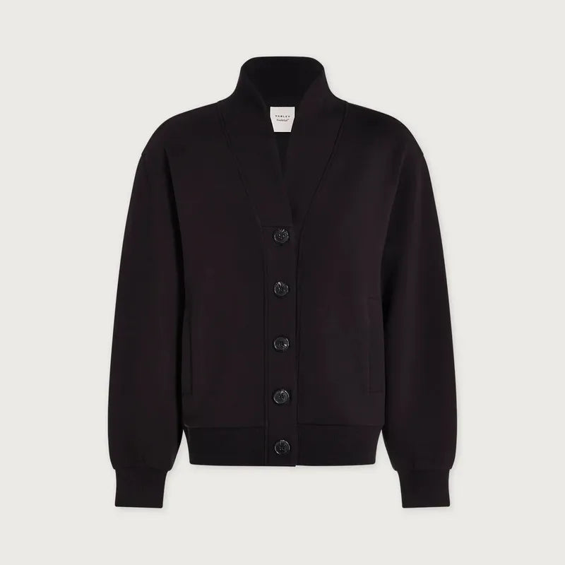 Varley Celeste Button Sweat - Black