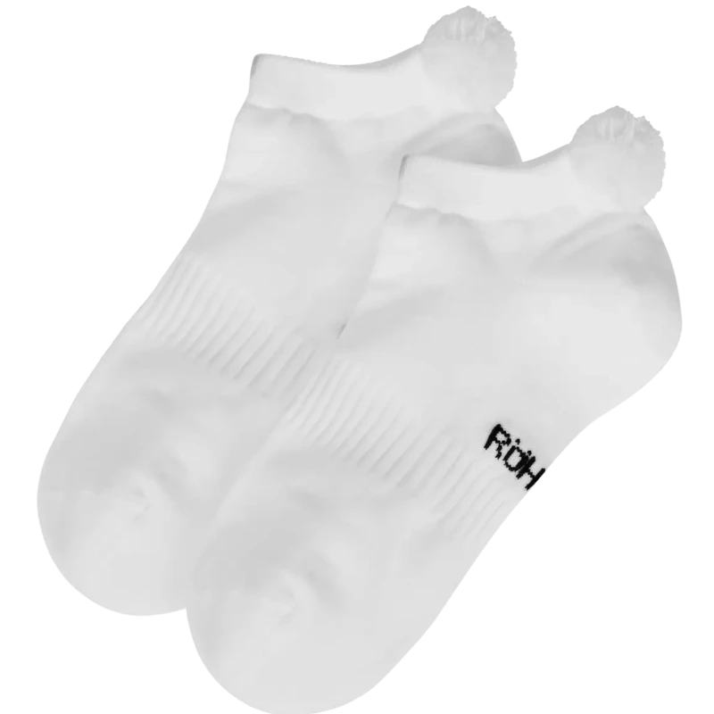 Rohnisch 2-Pack Pom Pom Socks - White
