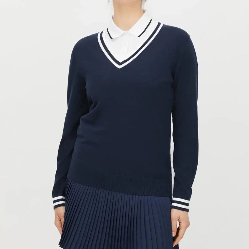 Rohnisch Adele Sweater - Navy/White