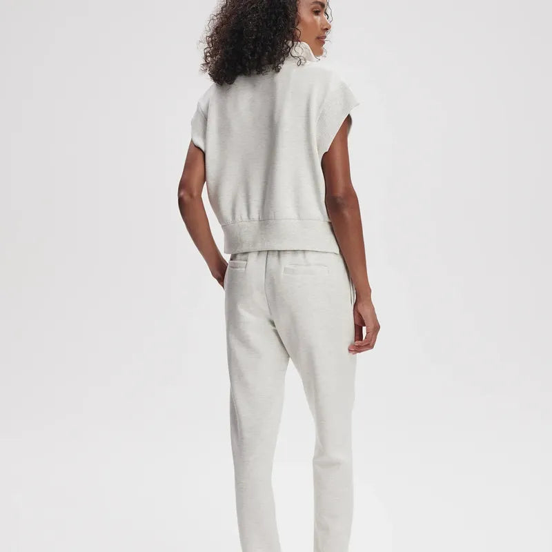 Varley Kelly Zip Sweat - Ivory Marl