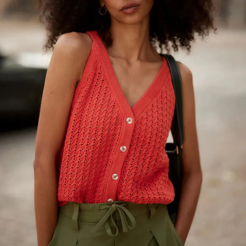 Varley Alessia Knit Tank - Summer Fig