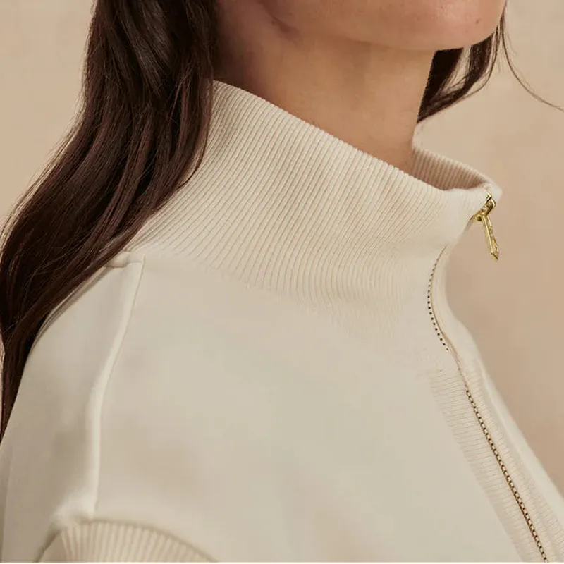 Varley Avaya Zip Dress - Pristine Ivory