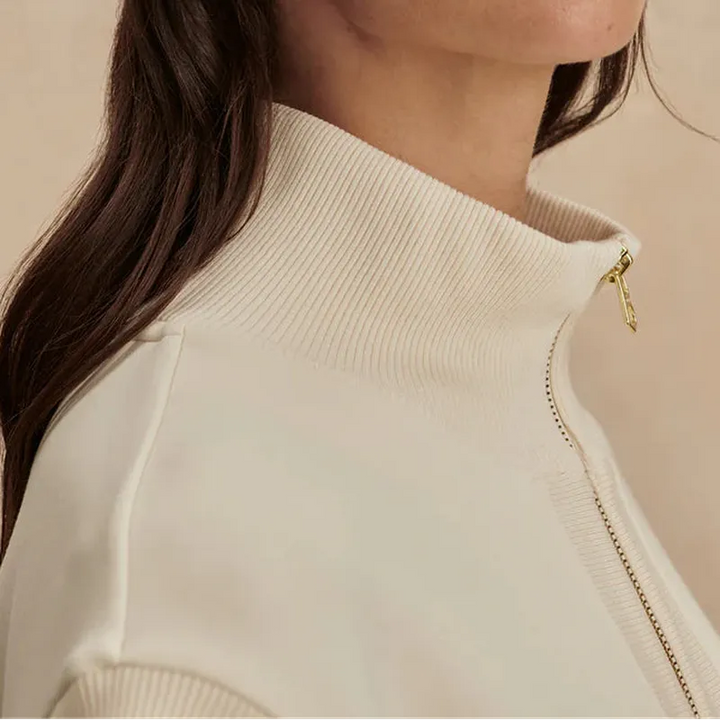 Varley Avaya Zip Dress - Pristine Ivory