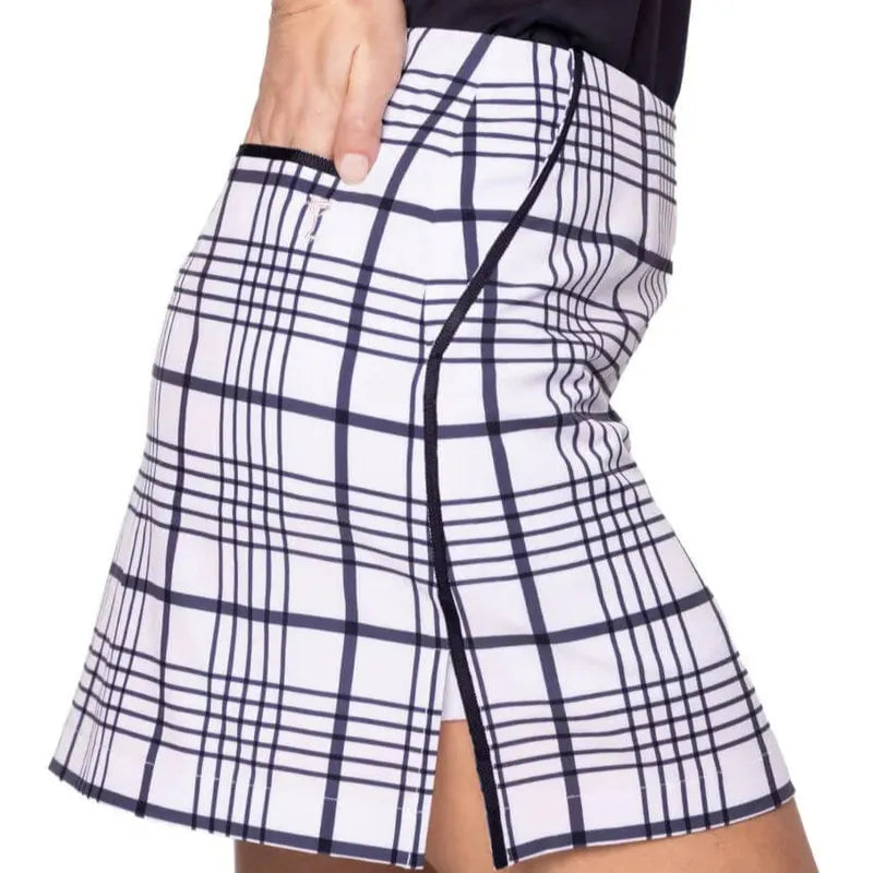 Golftini Aye Aye Captain Performance Skort - Navy/White