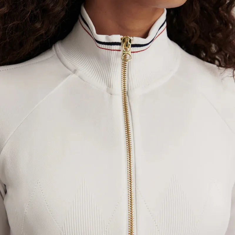 Varley Len Seamless Zip Top - White