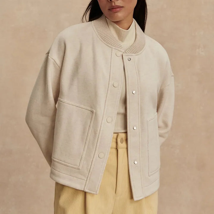 Varley Khai Cropped Jacket - Birch Marl