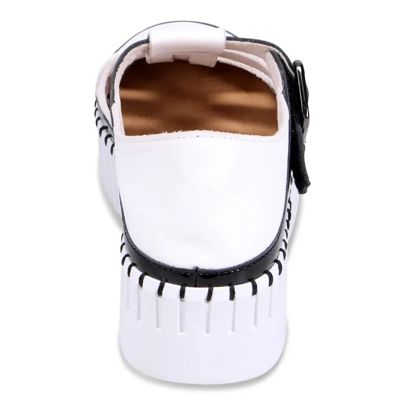 Django & Juliette Baytown Sandal - White/Black