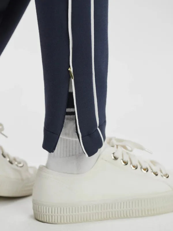 Varley Slim Piped Pants (27.5") - Navy