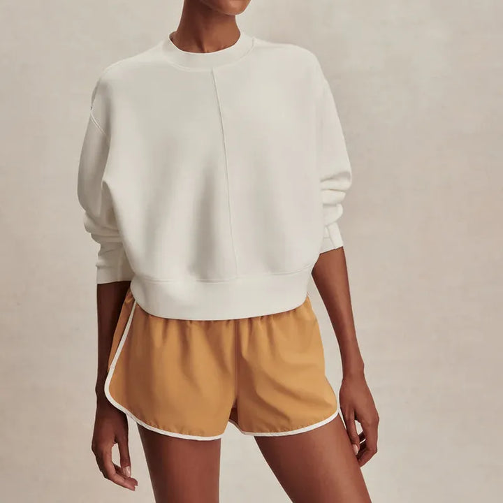 Varley Tasmin Cropped Sweat - Snow White