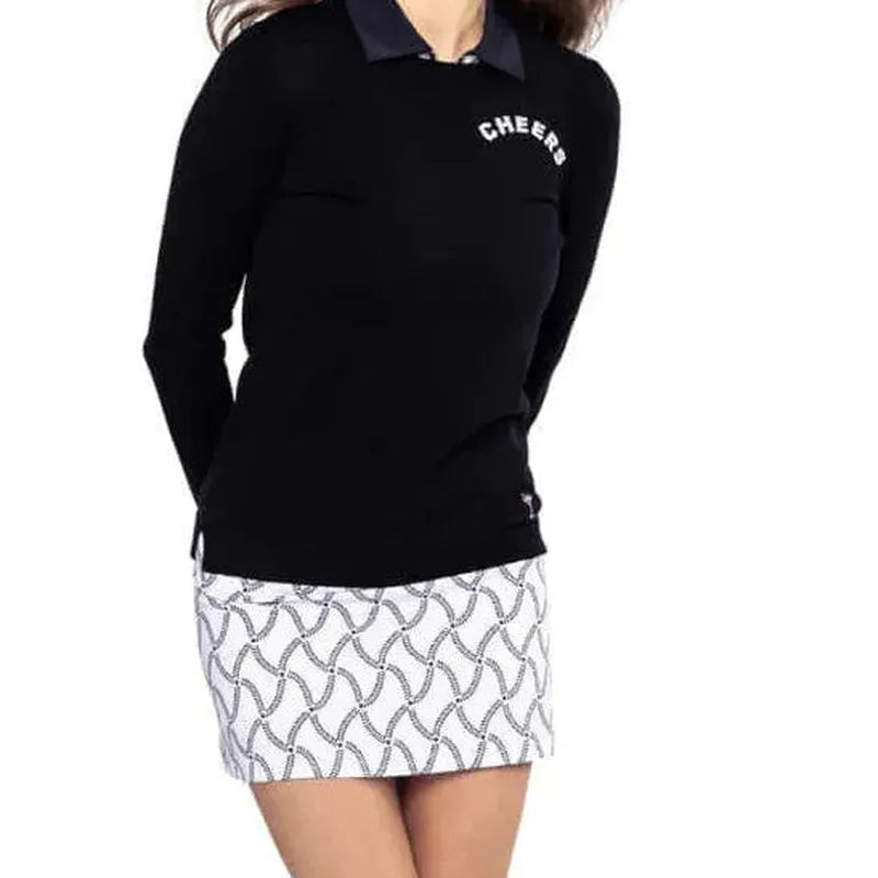 Golftini Cheers Sweater - Black/White
