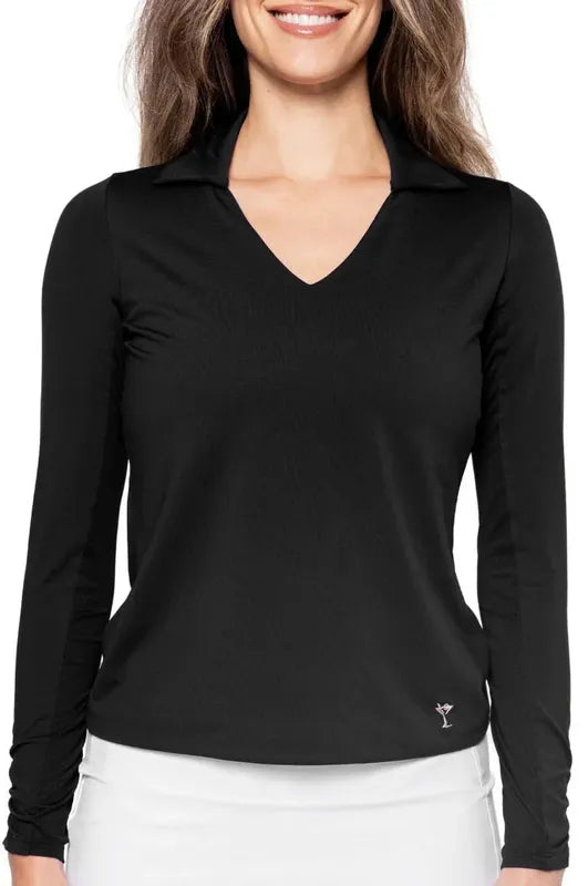 Golftini L/S Lisa Polo - Black