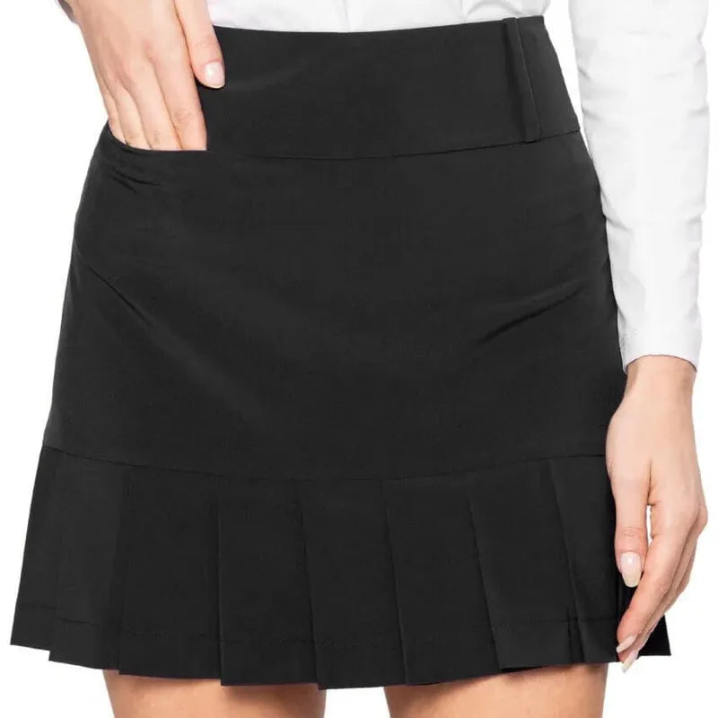 Golftini Susan Performance Pleat Skort - Black