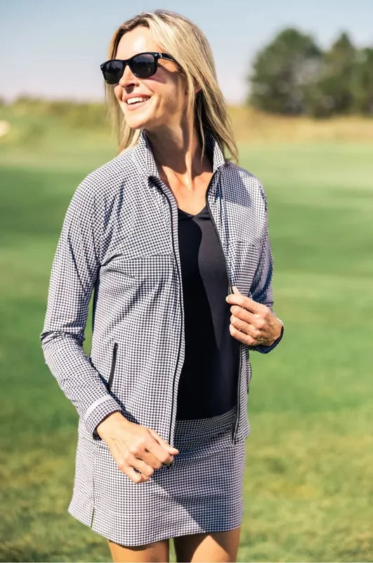 Golftini Be An Athlete Sport Jacket - Black/White Check