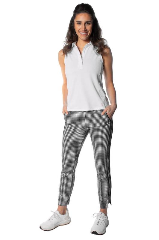 Golftini Ankle Pant - Black/White Check