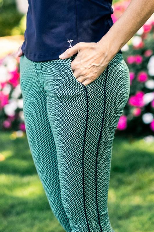 Golftini Ankle Pants - Blend In (Green/Navy)