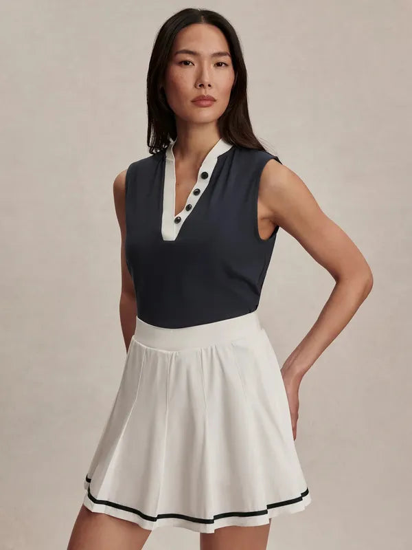 Varley Shelby Tank - Blue Nights/White