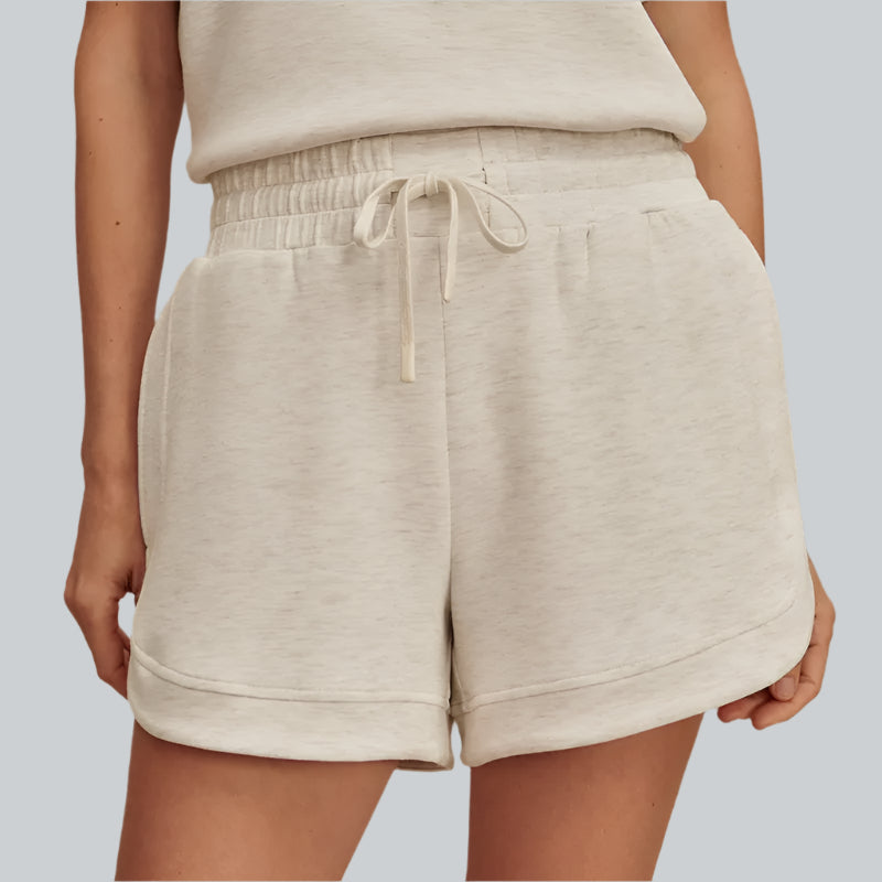 Varley Ollie Hi-Rise Shorts (3.5") - Ivory Marl