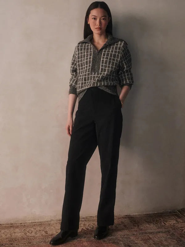 Varley Furley Zip Sweater - Charcoal Marl