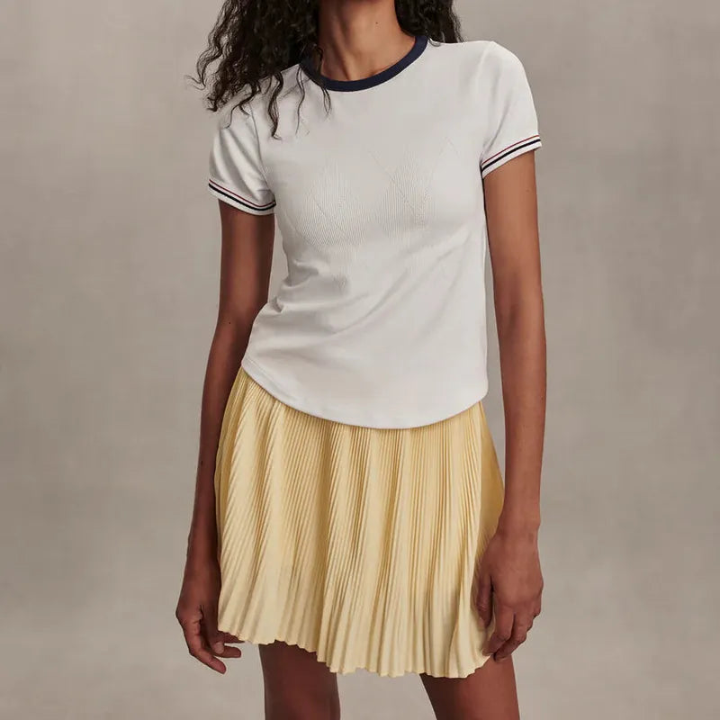 Varley Gleadle Seamless Tee - White