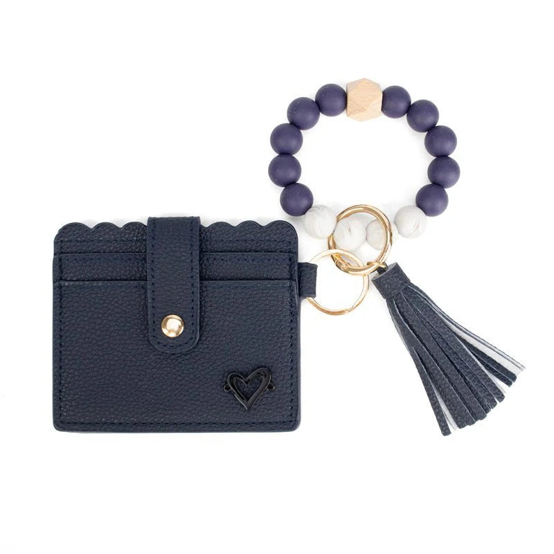 preneLOVE Calgary Bracelet Card Case - Navy Scallop