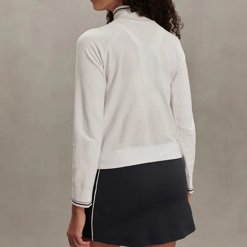 Varley Len Seamless Zip Top - White