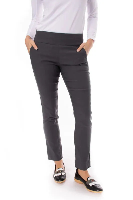 Golftini Trophy Pull-On Stretch Pants - Charcoal