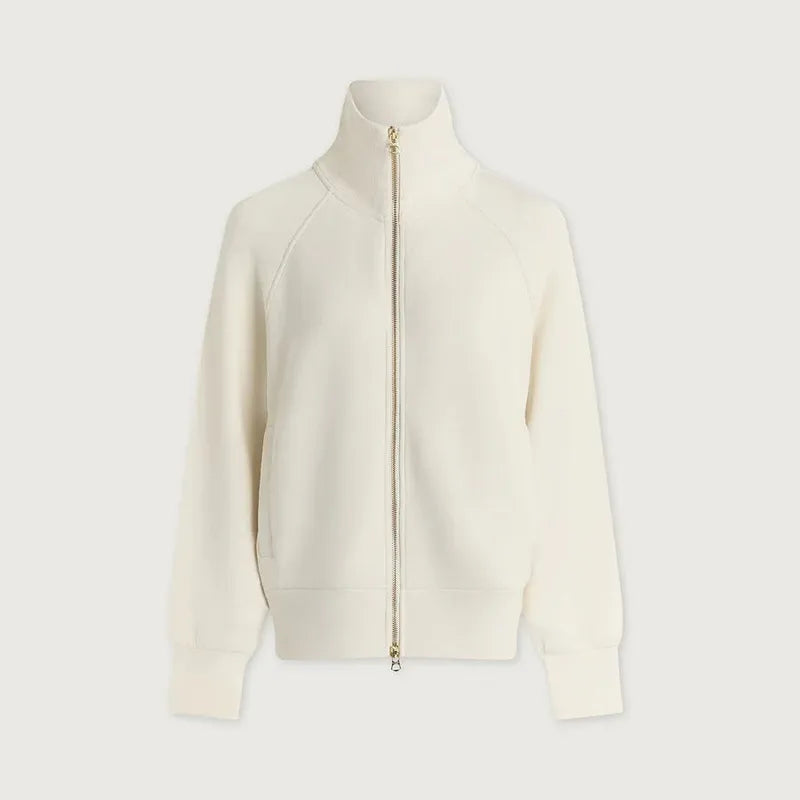 Varley Tyde Zip Sweat - Pristine Ivory