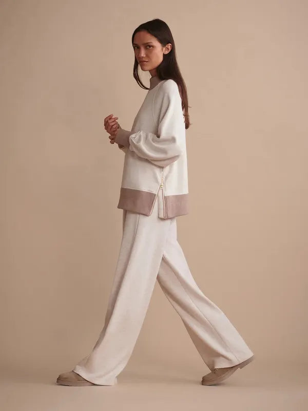 Varley Extra Wide Leg Pants (29.5") - Ivory Marl