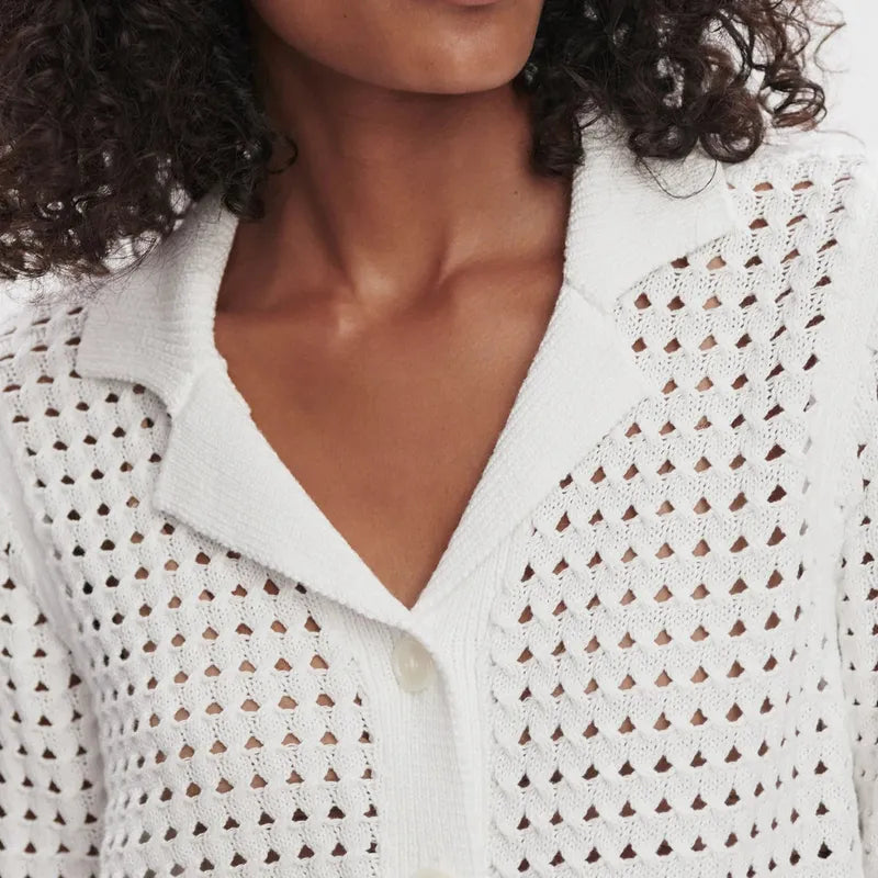 Varley Ellie Knit Shirt - White