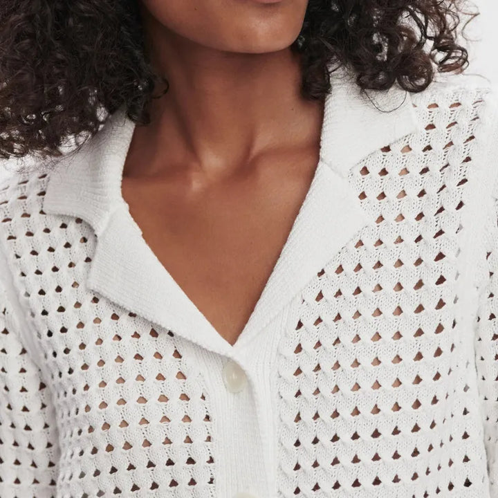 Varley Ellie Knit Shirt - White