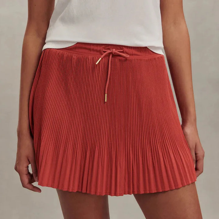 Varley Davina Hi Rise Skort - Baked Apple Red