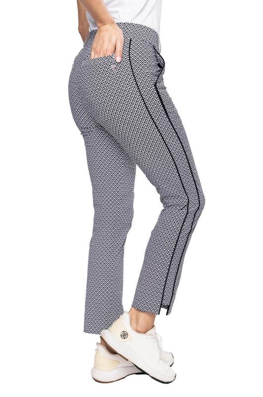 Golftini Ankle Pants - Diamonds in the Rough (Black/White)