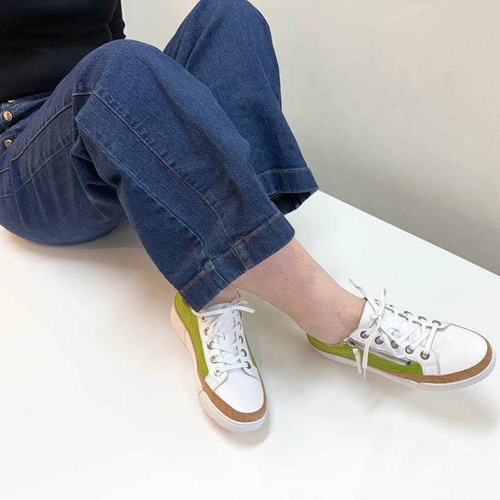 Django & Juliette Torry Sneaker - White/Lime