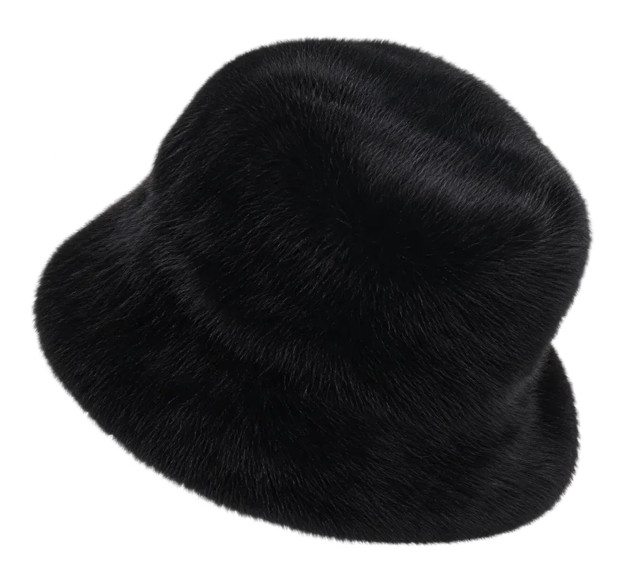 preneLOVE Kelly Bucket Hat(Faux Fur) - Black