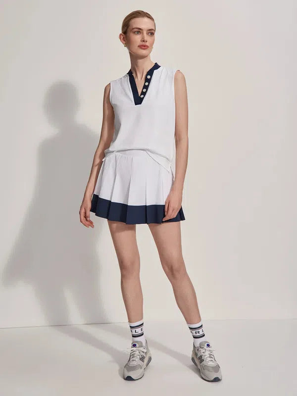 Varley Shelby Tank - White/Blue Nights