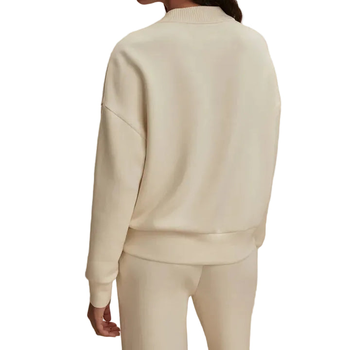 Varley Reena Button Sweat - Pristine Ivory
