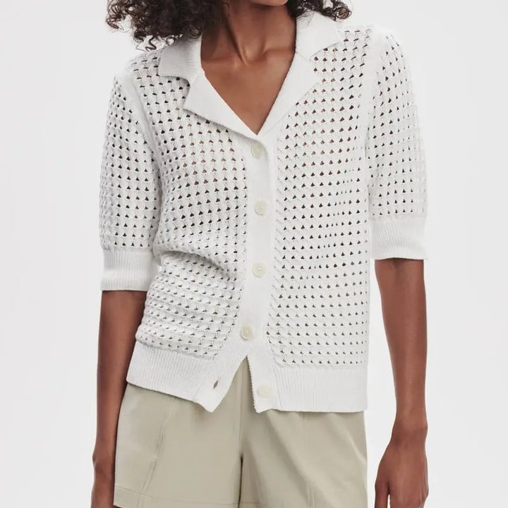 Varley Ellie Knit Shirt - White