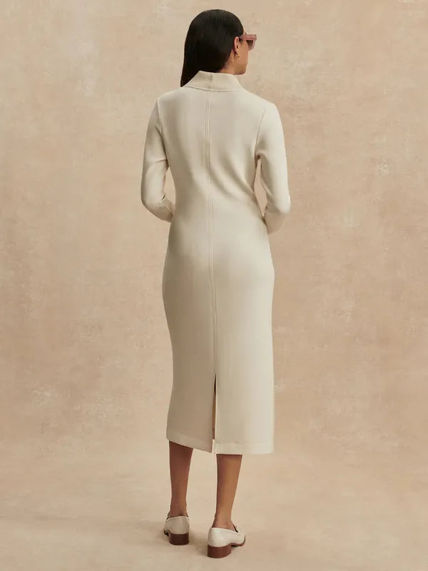 Varley Bree Zip Dress - Pristine Ivory