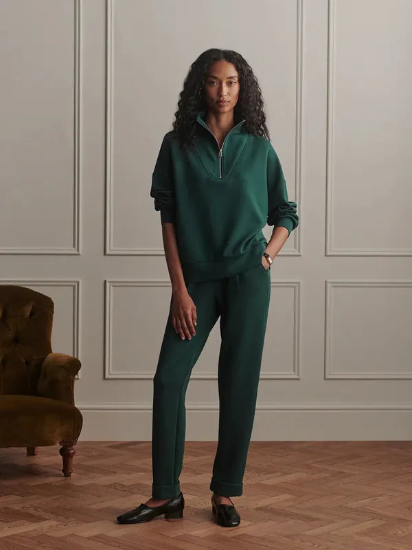 Varley Hawley Zip Sweat - Ponderosa Pine