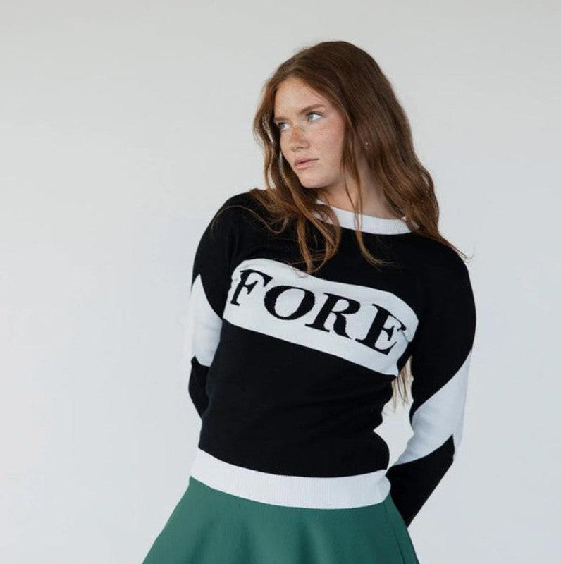 Fore All Fore Sweater - Black/White