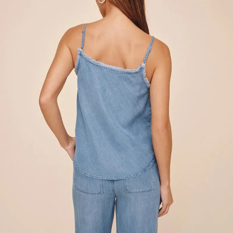 Bella Dahl Frayed Cami - Indigo Wash