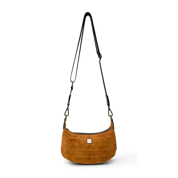Think Royln Mini Moon Bag - Golden Suede