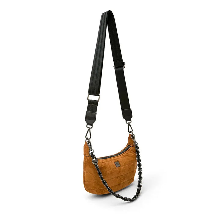 Think Royln Mini Moon Bag - Golden Suede
