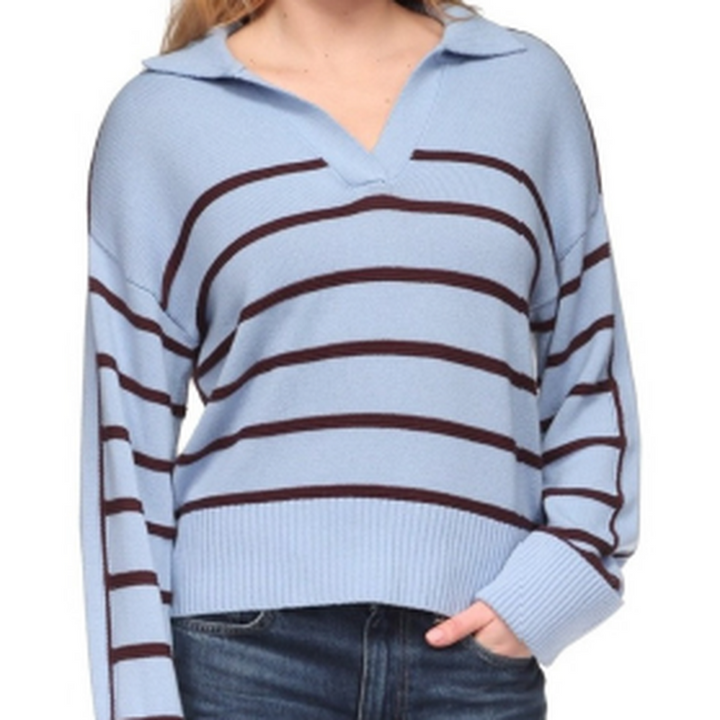 WISPR Links Polo Sweater - Blue/Brown