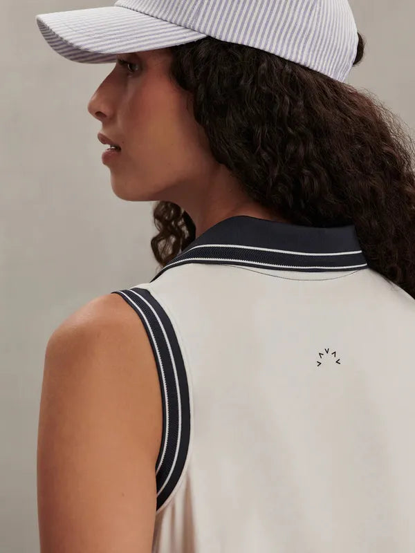Varley Isaac Performance Polo - White/Navy